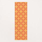 Retro Geometrische Patroon Levendig Fun Geel Sinaa Yogamat (Voorkant)