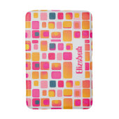 Retro geometrische patroon van Mid Century Custom  Badmat (Voorkant Verticaal)