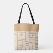 Retro geometrische patrooncanvas tas (Achterkant)