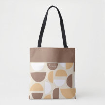 Retro geometrische patrooncanvas tas
