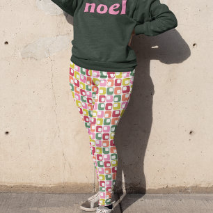 Retro geometrische print jaren 70 Patterned Christ Leggings