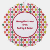 Retro geometrische print jaren 70 Patterned Christ Ornament Kaart (Achterkant)