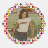 Retro geometrische print jaren 70 Patterned Christ Ornament Kaart (Voorkant)