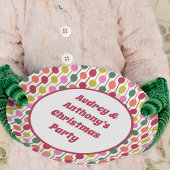 Retro geometrische print jaren 70 Patterned Christ Papieren Bordje