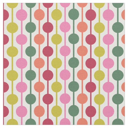 Retro geometrische print jaren 70 Patterned Christ Stof (Close Up)