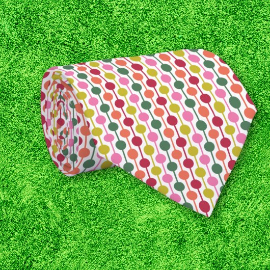 Retro geometrische print jaren 70 Patterned Christ Stropdas