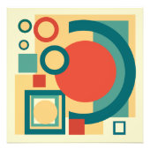 Retro  geometrische risograaf, risoprint foto afdruk (Voorkant)