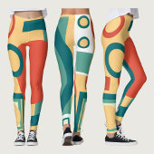 Retro  geometrische risograaf, risoprint leggings