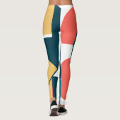 Retro  geometrische risograaf, risoprint leggings (Achterkant)