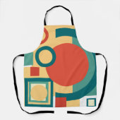 Retro  geometrische risograaf, risoprint schort (Voorkant)