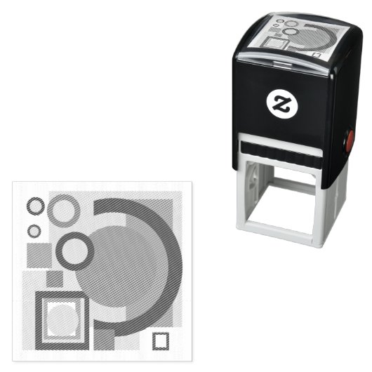 Retro geometrische risograaf, risoprint zelfinktende stempel (In situ)