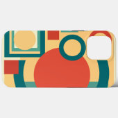 Retro Geometrische Risograaf Stijl Abstract Ontwer Case-Mate iPhone Case (Achterkant (horizontaal))
