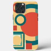 Retro Geometrische Risograaf Stijl Abstract Ontwer Case-Mate iPhone Case (Achterkant)