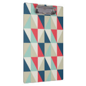 Retro Geometrische Rode en Blauwe Patroon van Klembord (Rechts)