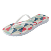 Retro Geometrische Rode en Blauwe Patroon van Teenslippers (Schuin)