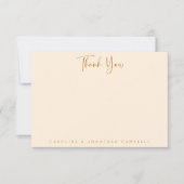 Retro Geometrische roze en Oranje gepersonaliseerd Bedankkaart (Voorkant)