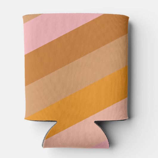 Retro Geometrische Roze Oranje Bruidsmeisjesfeest Blikjeskoeler (Achterkant)