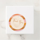 Retro Geometrische Roze Roest Vrijgezellenfeest Da Bedankjes Labels (In situ)