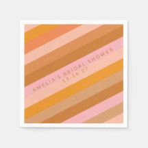 Retro Geometrische Roze Terracotta Bruidsfeest Naa