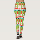 Retro Geometrische Santa Leggings (Achterkant)