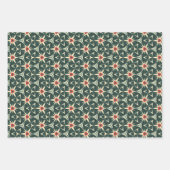 Retro geometrische Starburst patroon in crème, roo Inpakpapier Vel (Voorkant)