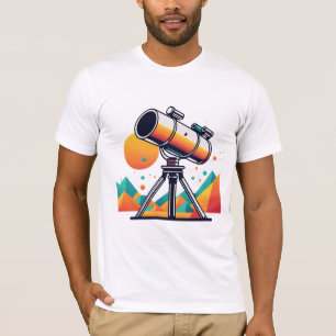 Retro geometrische telescoop - Retro T-shirt