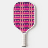 Retro Geometrische Tulpen Patroon Aangepaste Naam Pickleball Paddle (Achterkant)