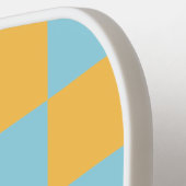 Retro geometrische vierkanten helder geruit patroo pickleball paddle (Links Detail)