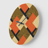 Retro geometrische vierkanten:  patroon. grote klok (Hoek)