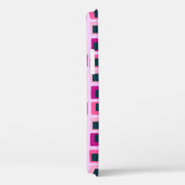 Retro geometrische vierkanten roze Case-Mate iPhone case (Achterkant / Rechts)