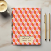 Retro geometrische vorm patroon spiraal notitieboek