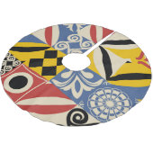 Retro geometrische vormen: Azulejos tegels. Kerstboom Rok (Gekanteld)