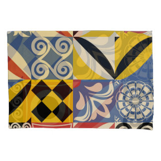 Retro geometrische vormen: Azulejos tegels. Kussensloop