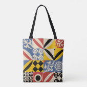 Retro geometrische vormen: Azulejos tegels. Tote Bag (Achterkant)