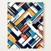 Retro geometrische vormen gepersonaliseerde 2024 p planner (Achterkant)