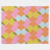 Retro geometrische vormen in heldere pastelkleuren fleece deken (Voorkant (Horizontaal))