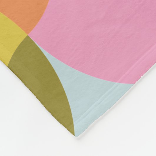 Retro geometrische vormen in heldere pastelkleuren fleece deken (Hoek)