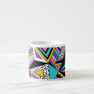 Retro geometrische vormen: kleurrijke Vintage. Espresso Kop