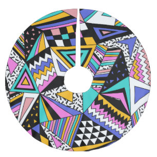 Retro geometrische vormen: kleurrijke Vintage. Kerstboom Rok