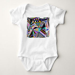 Retro geometrische vormen: kleurrijke Vintage. Romper