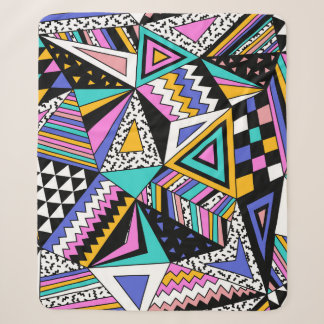 Retro geometrische vormen: kleurrijke Vintage. Sherpa Deken