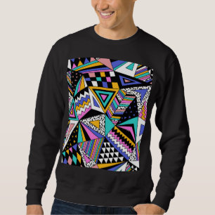 Retro geometrische vormen: kleurrijke Vintage. Trui