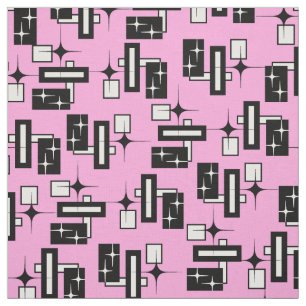 Retro Geometrische Zwart-wit van Stardust Stof