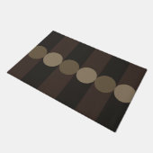 Retro Geometry Stripes Cirkels Zwart Goud Deurmat (Schuin)