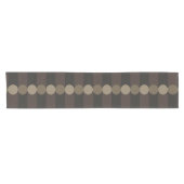 Retro Geometry Stripes Cirkels Zwart Goud Korte Tafelloper (Horizontaal)