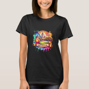 Retro Georgia Maps – kaart van de Verenigde State T-shirt