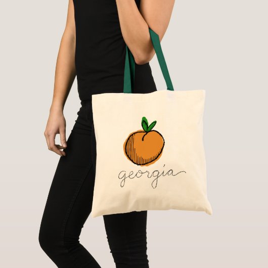 Retro Georgia Peach Canvas tas (Voorkant (product))