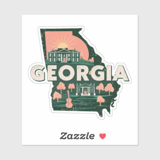 Retro Georgia Sticker (Vel)