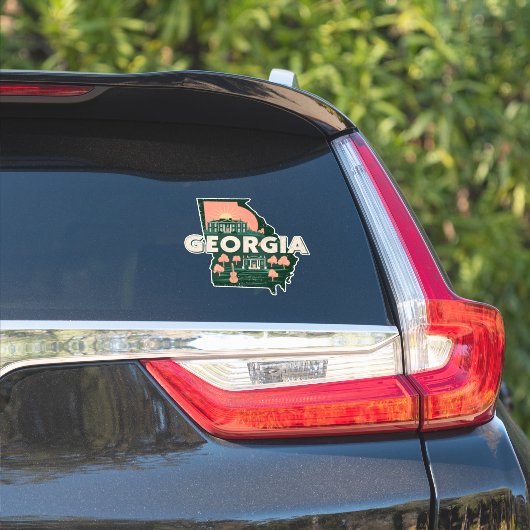 Retro Georgia Sticker (Auto Zijkant)