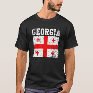 Retro Georgië Vlag Georgische koninklijke koninge T-shirt